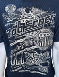 Alstyle Men's Bob Seger & The Silver Bullet Band Graphic Navy Shirt Size Large