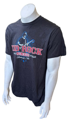 Hanes Men's Kid Rock Ford Field Detroit 2011 Black Short Sleeve Shirt Size Large