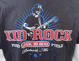 Hanes Men's Kid Rock Ford Field Detroit 2011 Black Short Sleeve Shirt Size Large