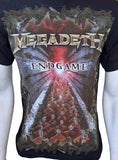 Anvil Men's Megadeth Endgame Graphic Black Short Sleeve Shirt Size Small