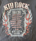Hanes Men's Kid Rock Born Free Tour 2011 Black Short Sleeve Shirt Size Large