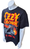 Hanes Men's Ozzy Osbourne Life Won't Wait Black Short Sleeve Shirt Size X-Large