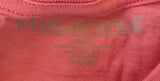 Margaritaville Men's Myrtle Beach Graphic Pink Short Sleeve Shirt Size Large