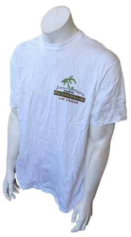 Margaritaville Men's Las Vegas Graphic White Short Sleeve Shirt Size Large