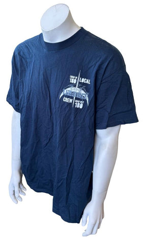 Alstyle Men's U2 360 World Tour Sound Local Crew Navy Short Sleeve Shirt Size XL