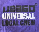 Alstyle Men's U2 360 World Tour Universal Local Crew Purple Shirt Size XL