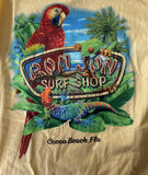 Anvil Men's Ron Jon Surf Shop Cocoa Beach Florida Yellow Shirt Size Large