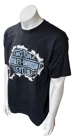Alstyle Men's Harley Davidson Motorcycles Black Short Sleeve Shirt Size Large
