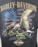 Murina Men's Harley Davidson Eagle Hunting Snake Black Shirt Size X-Large