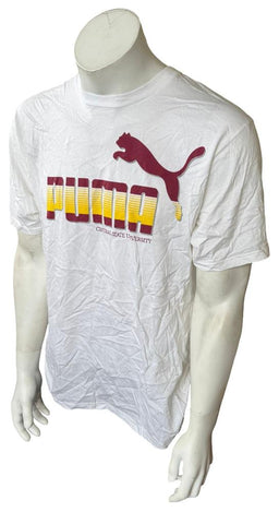 Anvil Men's Puma Central State University White Short Sleeve Shirt Size Large