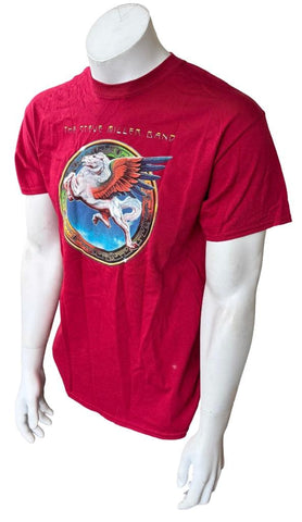 Gildan Men's Steve Miller Band Tour 2012 Red Short Sleeve Shirt Size Medium
