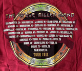Gildan Men's Steve Miller Band Tour 2012 Red Short Sleeve Shirt Size Medium