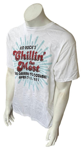 Anvil Men's Kid Rock's Chillin The Most Cruise 2011 White Shirt Size Large