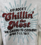 Anvil Men's Kid Rock's Chillin The Most Cruise 2011 White Shirt Size Large