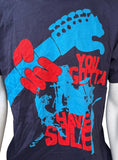 Puma Men's You Gotta Have Sole Graphic Navy Short Sleeve Shirt Size Medium