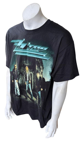 Hanes Men's ZZ Top Tour 2011 Graphic Black Short Sleeve Shirt Size X-Large