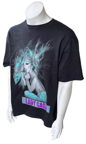 Anvil Men's Lady Gaga Born This Way Ball 2013 Tour Black Shirt Size X-Large