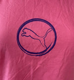 Next Level Women's Puma Big Cat Logo Pink Short Sleeve Shirt Size Medium