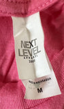 Next Level Women's Puma Big Cat Logo Pink Short Sleeve Shirt Size Medium