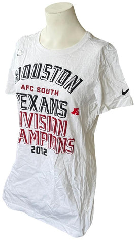 Nike Women's Houston Texans AFC South Division Champions 2012 White Shirt Size L