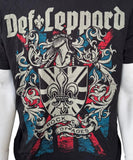 Ten Men's Def Leppard Rock Of Ages Graphic Black Short Sleeve Shirt Size Large