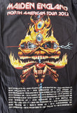 Hanes Men's Iron Maiden England North American Tour 2012 Black Shirt Size Small