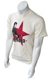 Gildan Men's Neil Diamond Graphic Beige Short Sleeve Shirt Size Small