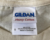 Gildan Men's Neil Diamond Graphic Beige Short Sleeve Shirt Size Small