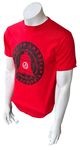 Murina Men's Made In America Philadelphia Liberty Bell Red Shirt Size Small