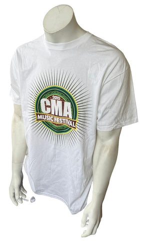 Anvil Men's CMA Music Festival Nashville Tennessee 2010 White Shirt Size Large