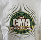 Anvil Men's CMA Music Festival Nashville Tennessee 2010 White Shirt Size Large