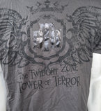 Anvil Men's The Twilight Zone Tower Of Terror Gray Short Sleeve Shirt Size Large