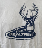 Anvil Men's Team Realtree Buck Graphic White Short Sleeve Shirt Size Large