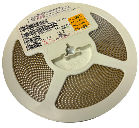 Reel of 2000 Kemet T491A105M016AT Tantalum Capacitor 1µF 16V 20% 10Ω SMD 1206