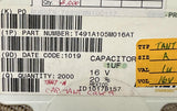 Reel of 2000 Kemet T491A105M016AT Tantalum Capacitor 1µF 16V 20% 10Ω SMD 1206
