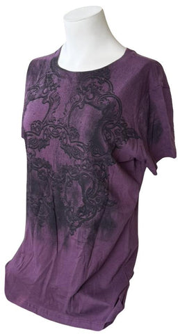 Harley Davidson Women's Graphic Purple Short Sleeve Shirt Size X-Large