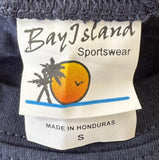Bay Island Women's Van 2012 Navy Short Sleeve Shirt Size Small
