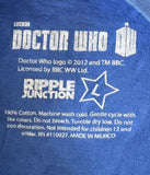 Ripple Junction Women's Doctor Who Tally Marks Graphic Blue Shirt Size Large
