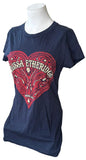 Alstyle Women's Melissa Etheridge Fearless Love Graphic Navy Shirt Size Large