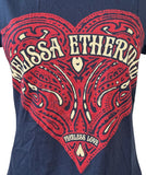 Alstyle Women's Melissa Etheridge Fearless Love Graphic Navy Shirt Size Large