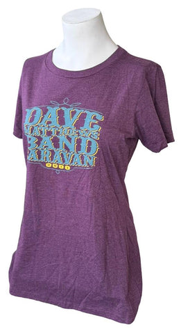 Next Level Women's Dave Matthews Band Caravan 2011 Purple Shirt Size Large