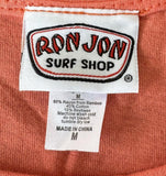 Ron Jon Surf Shop Women's Heart Cocoa Beach Graphic Orange Shirt Size Medium