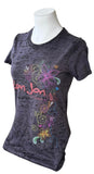 Next Level Women's Ron Jon Cocoa Beach Black Short Sleeve Shirt Size M