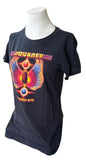 Bay Island Women's Journey Greatest Hits Graphic Black Short Sleeve Shirt Size L