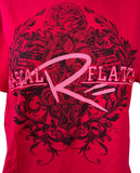 Hanes Women's Rascal Flatts Graphic Red Short Sleeve Shirt Size Large
