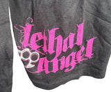 Anvil Women's Lethal Angel Brass Knuckle Black Long Sleeve Shirt Size Large