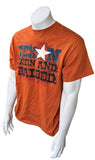 Delta Men's Texan Born And Raised Orange Short Sleeve Shirt Size Large