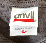 Anvil Men's Zehnder Group Graphic Black Short Sleeve Pocket Shirt Size Large