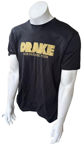 Drake Men's Club Paradise Tour Black Short Sleeve Shirt Size Large