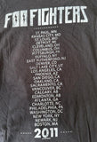 Tultex Men's Foo Fighters 2011 Tour Black Short Sleeve Shirt Size Large